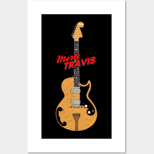 Merle Travis Hollow Body Bigsby Electric Guitar II Posters and Art